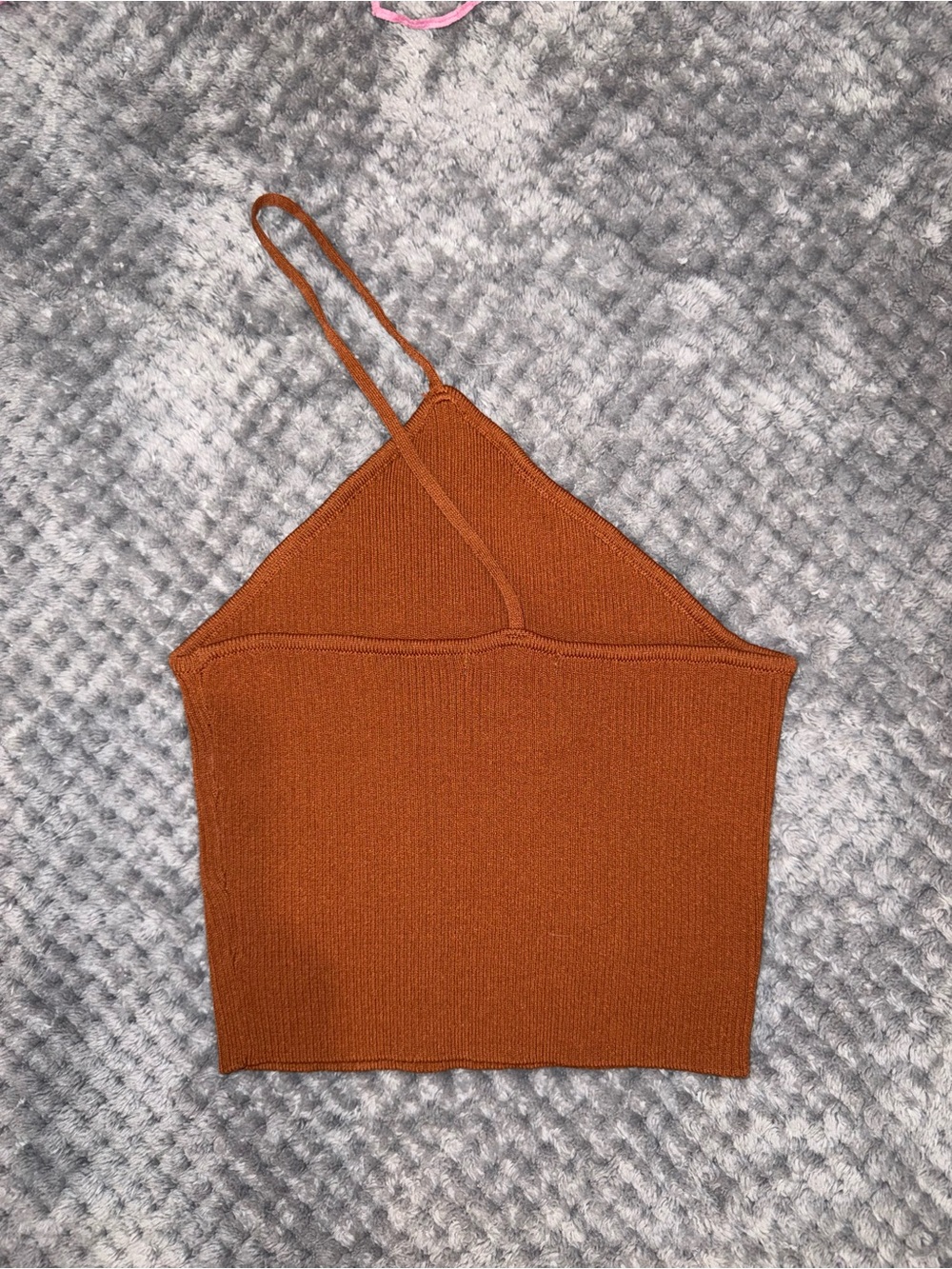 Princess Polly Ribbed Rust One-Shoulder Tank - Picture 2 of 3